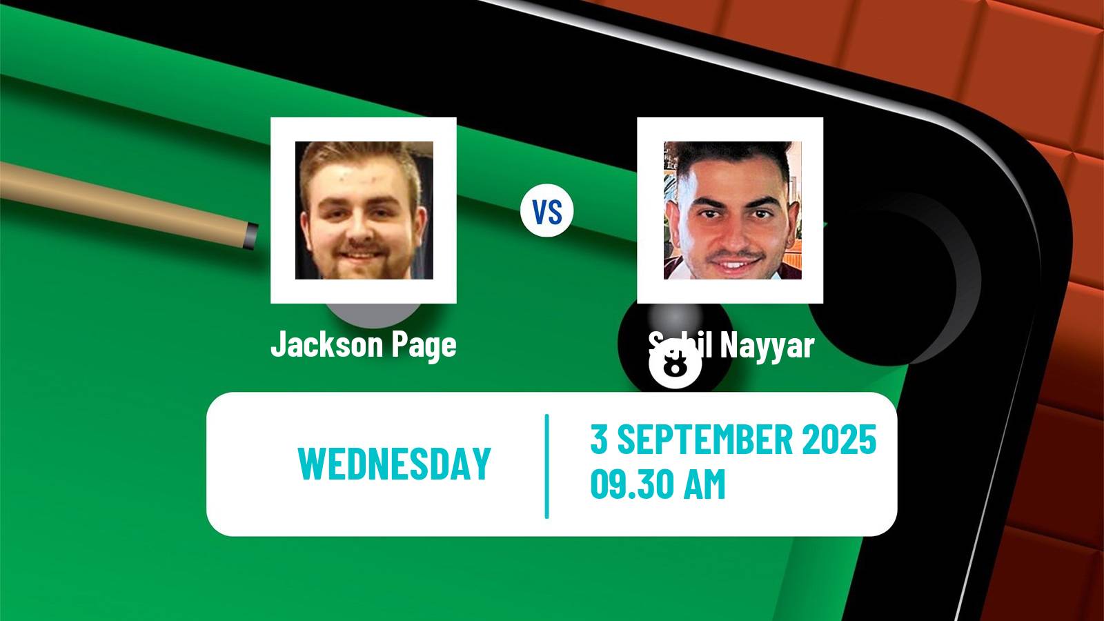 Snooker Grand Prix Jackson Page - Sahil Nayyar