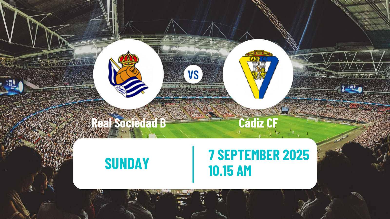 Soccer Spanish LaLiga2 Real Sociedad B - Cádiz