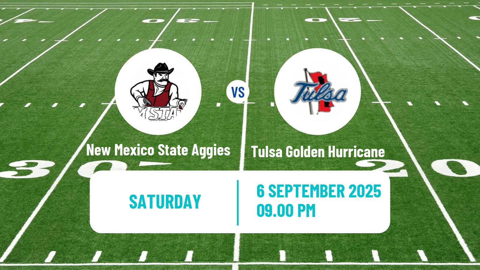 American football NCAA College Football New Mexico State Aggies - Tulsa Golden Hurricane
