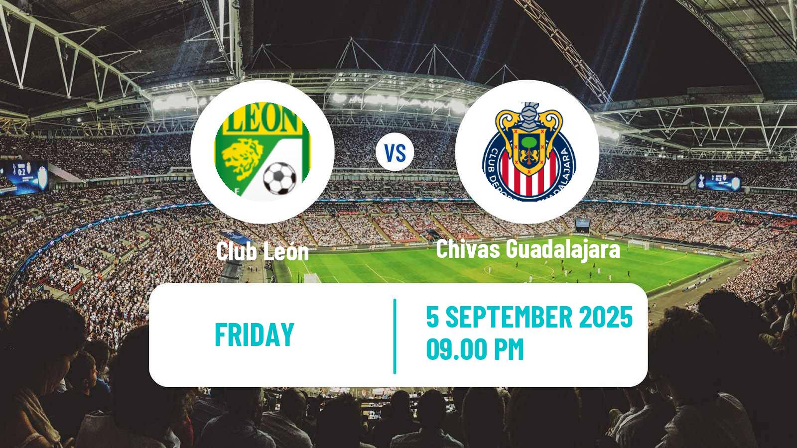Soccer Mexican Liga MX Women Club León - Chivas Guadalajara