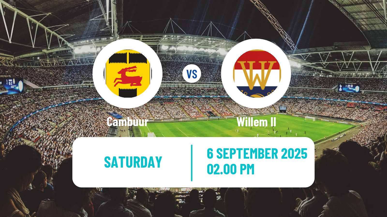 Soccer Dutch Eerste Divisie Cambuur - Willem II
