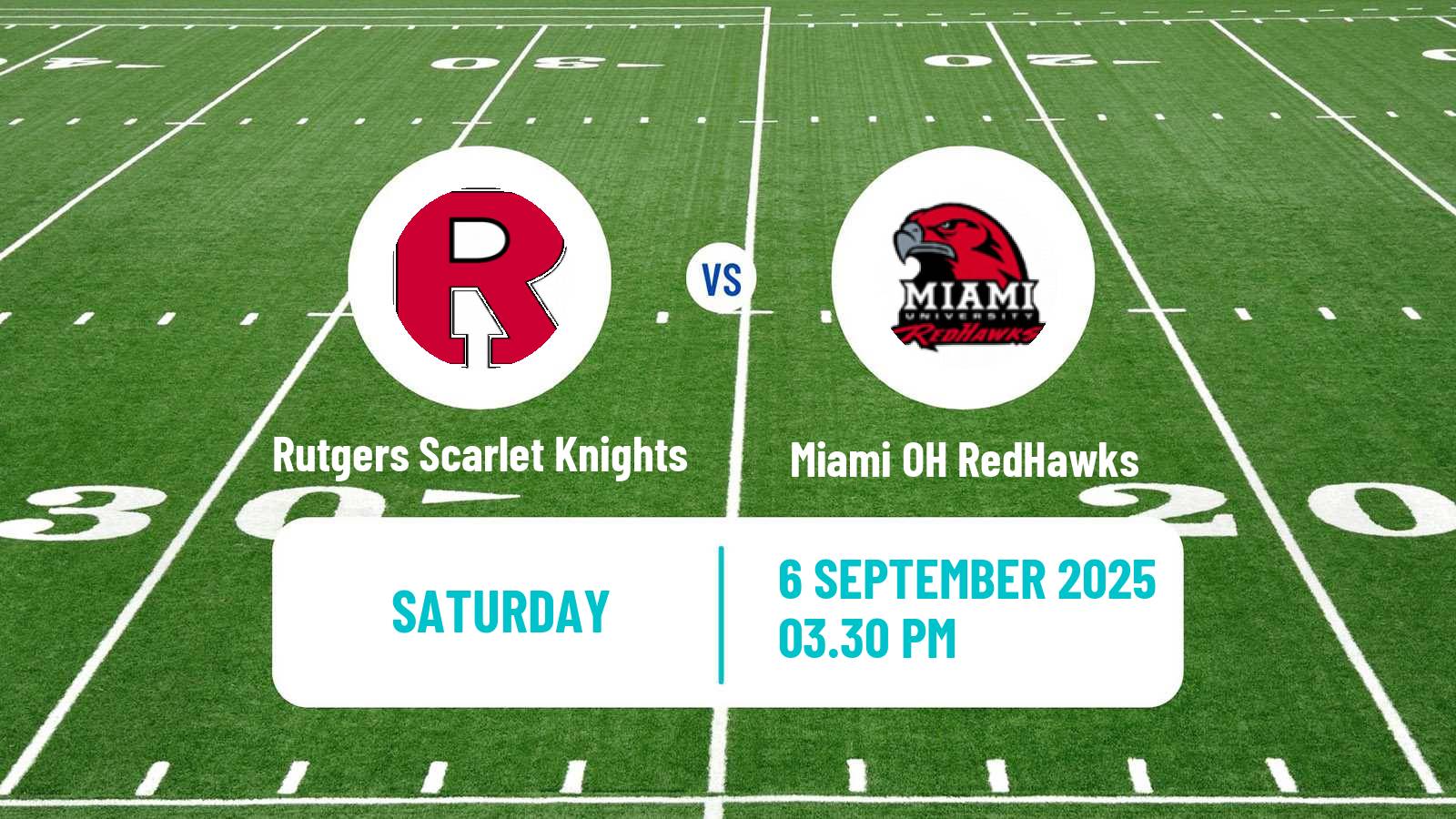 American football NCAA College Football Rutgers Scarlet Knights - Miami OH RedHawks