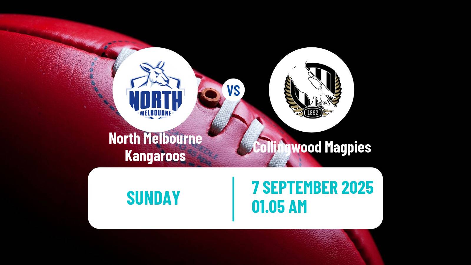 Aussie rules AFL Women North Melbourne Kangaroos - Collingwood Magpies