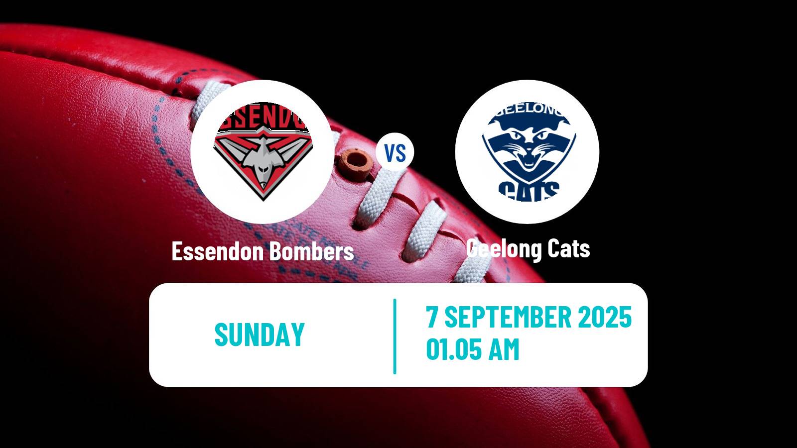 Aussie rules AFL Women Essendon Bombers - Geelong Cats
