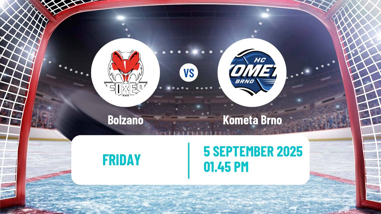 Hockey Champions League Ice Hockey Bolzano - Kometa Brno