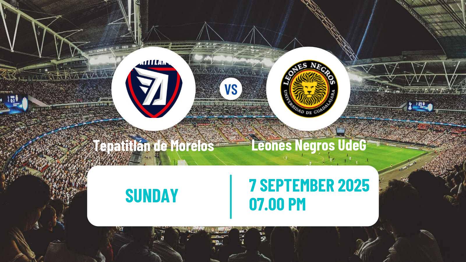 Soccer Mexican Liga de Expansion MX Tepatitlán de Morelos - Leones Negros UdeG