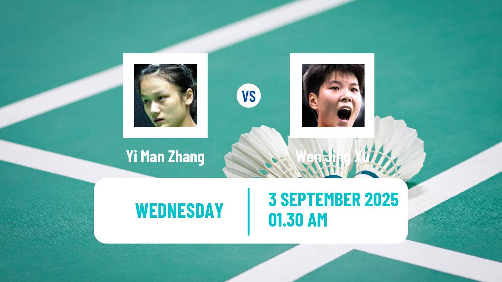Badminton BWF World Tour China Masters 2 Women Yi Man Zhang - Wen Jing Xu