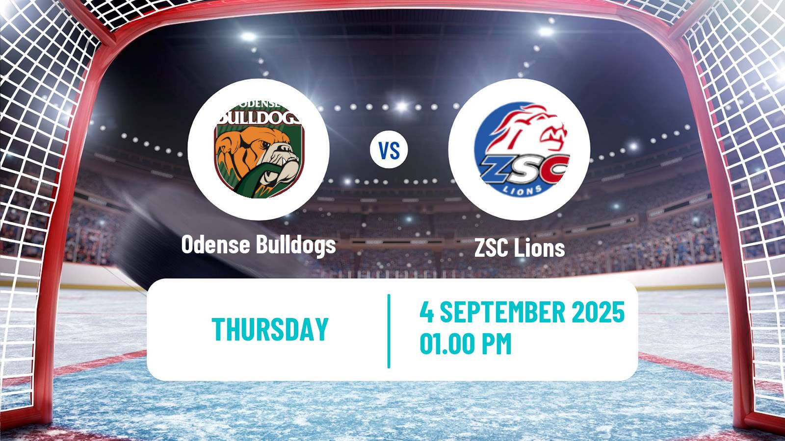 Hockey Champions League Ice Hockey Odense Bulldogs - ZSC Lions