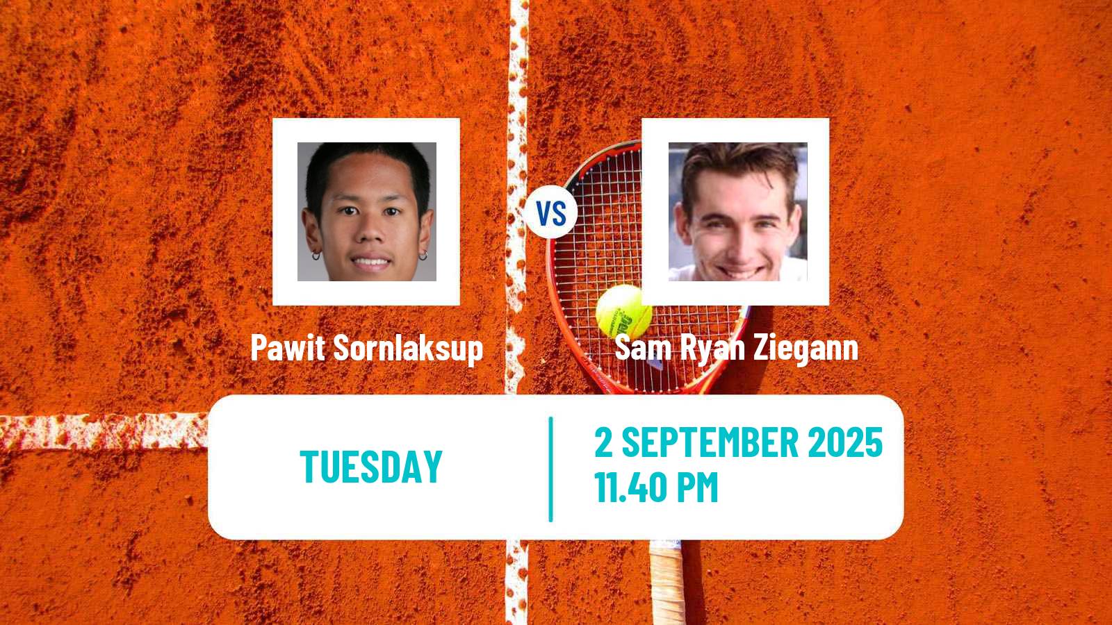 Tennis ITF M25 Nakhon Pathom Men Pawit Sornlaksup - Sam Ryan Ziegann