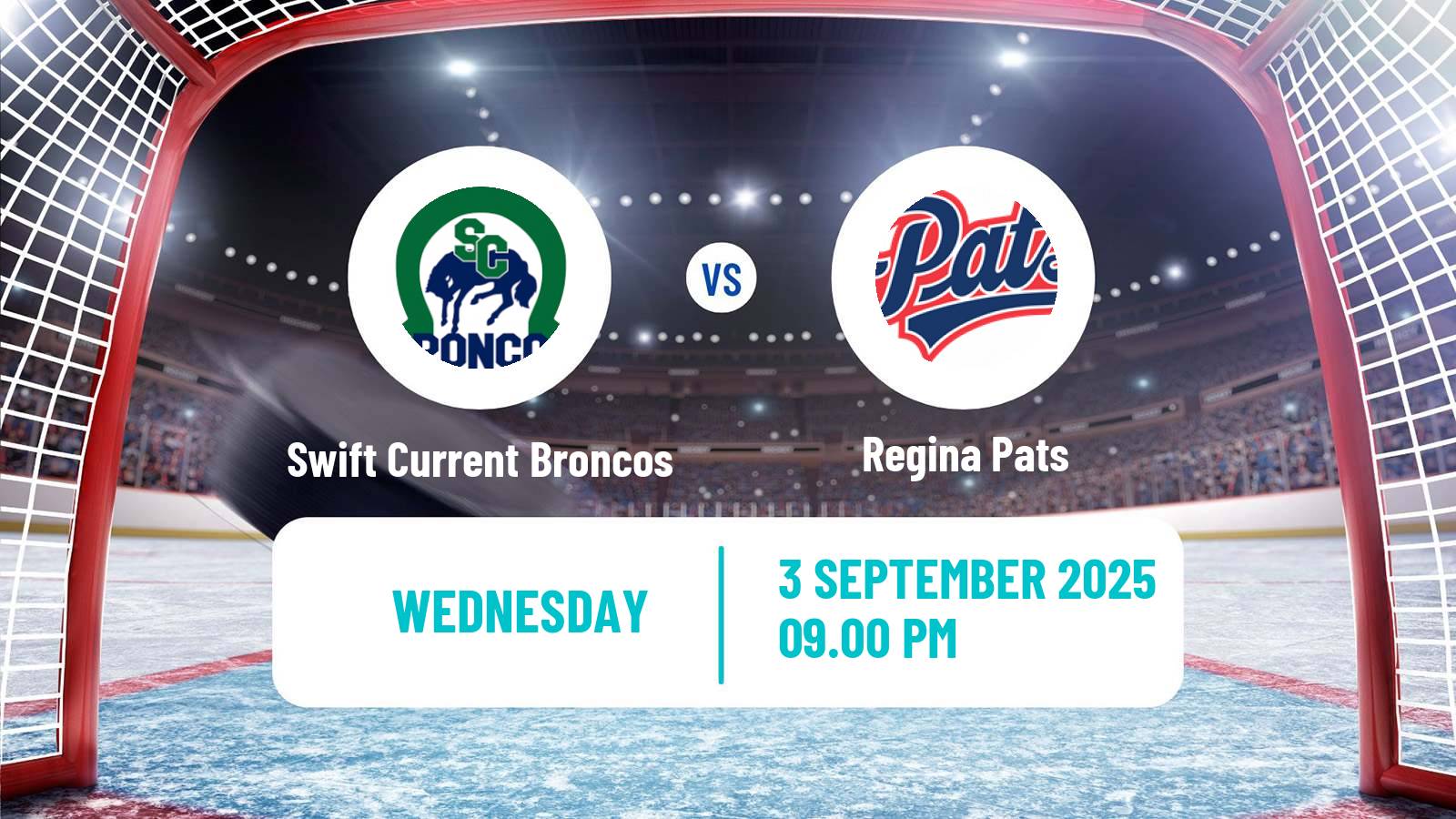 Hockey WHL Swift Current Broncos - Regina Pats