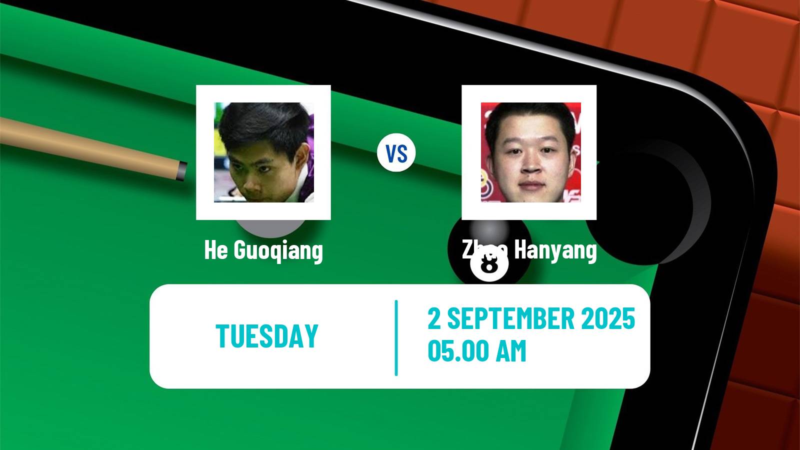 Snooker Grand Prix He Guoqiang - Zhao Hanyang
