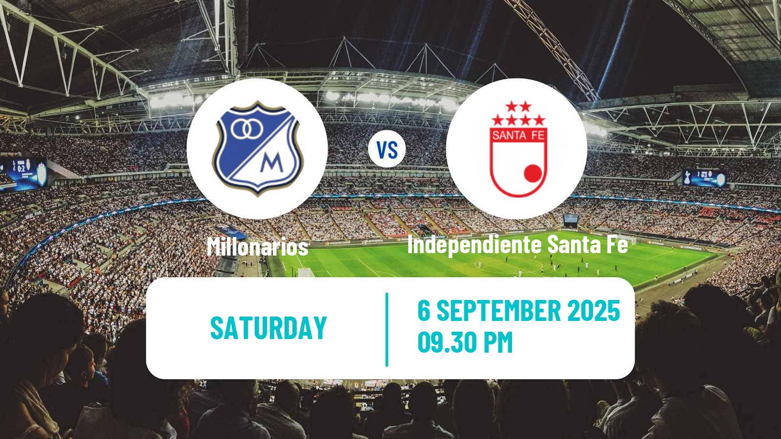 Soccer Colombian Primera A Millonarios - Independiente Santa Fe