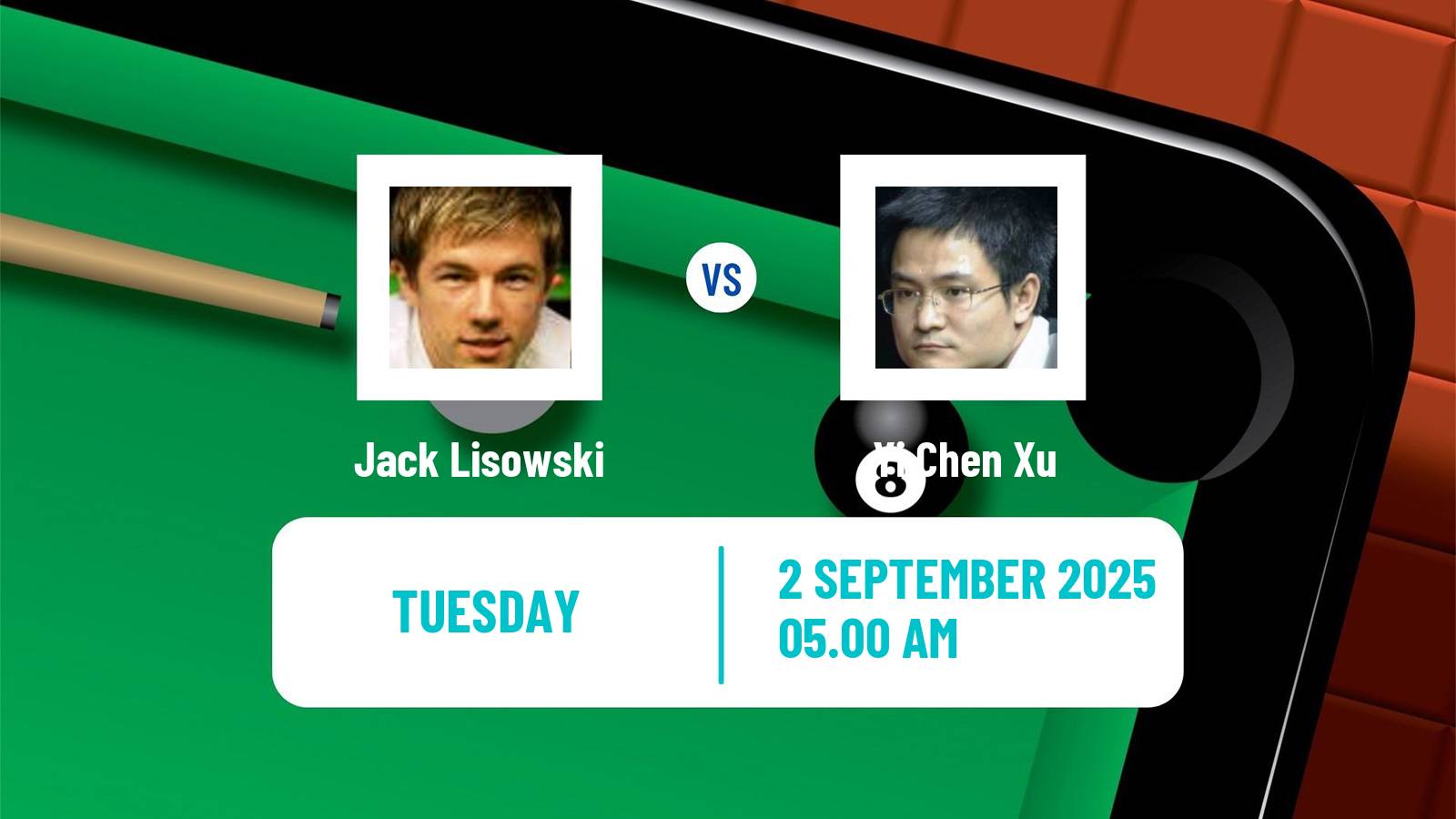 Snooker Grand Prix Jack Lisowski - Yi Chen Xu
