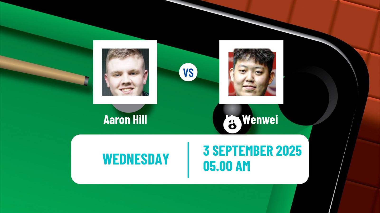 Snooker Grand Prix Aaron Hill - Liu Wenwei