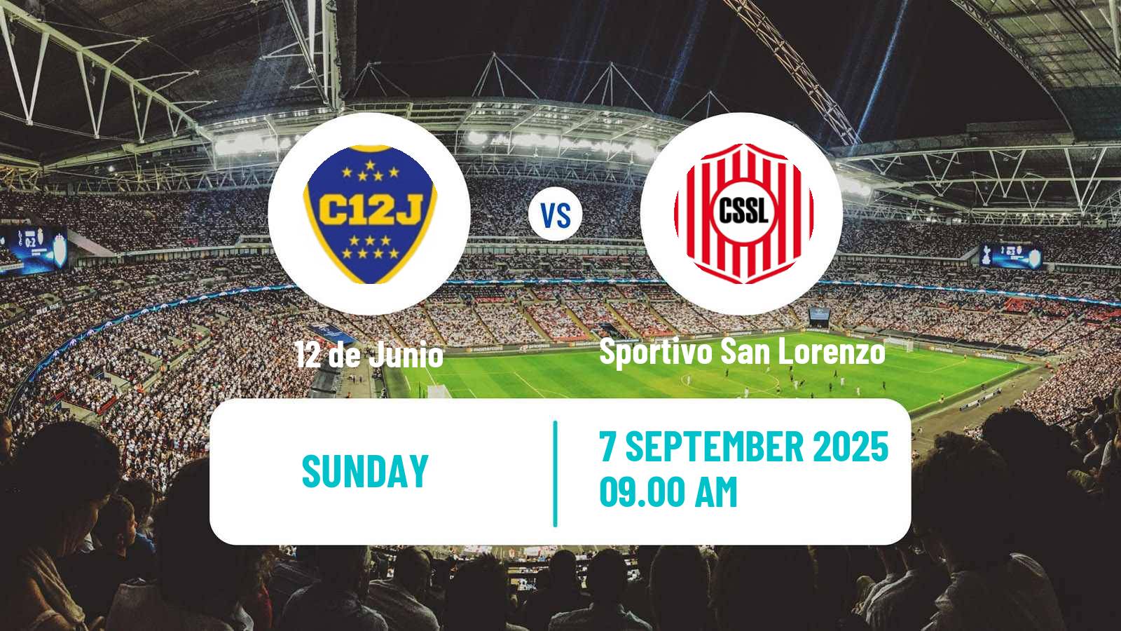 Soccer Paraguayan Division Intermedia 12 de Junio - Sportivo San Lorenzo