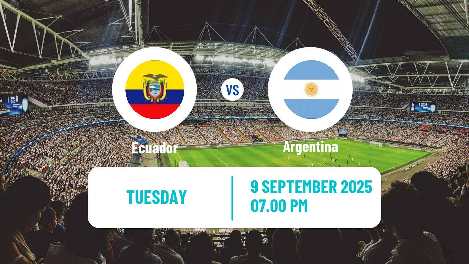 Soccer FIFA World Cup Ecuador - Argentina