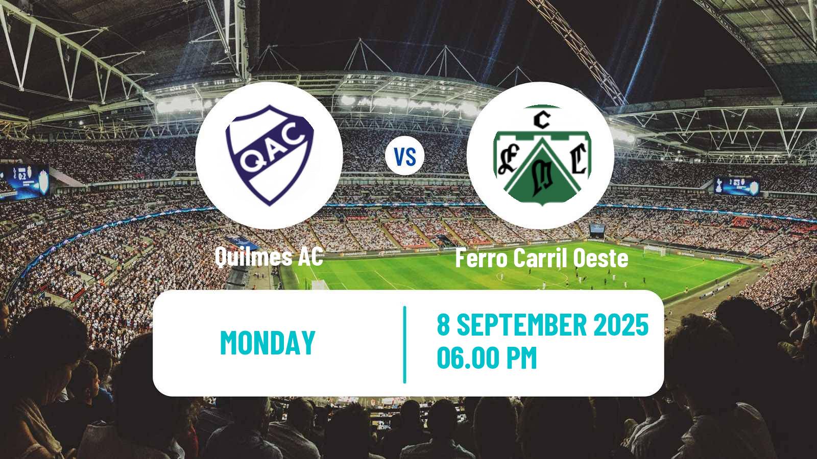 Soccer Argentinian Primera Nacional Quilmes - Ferro Carril Oeste