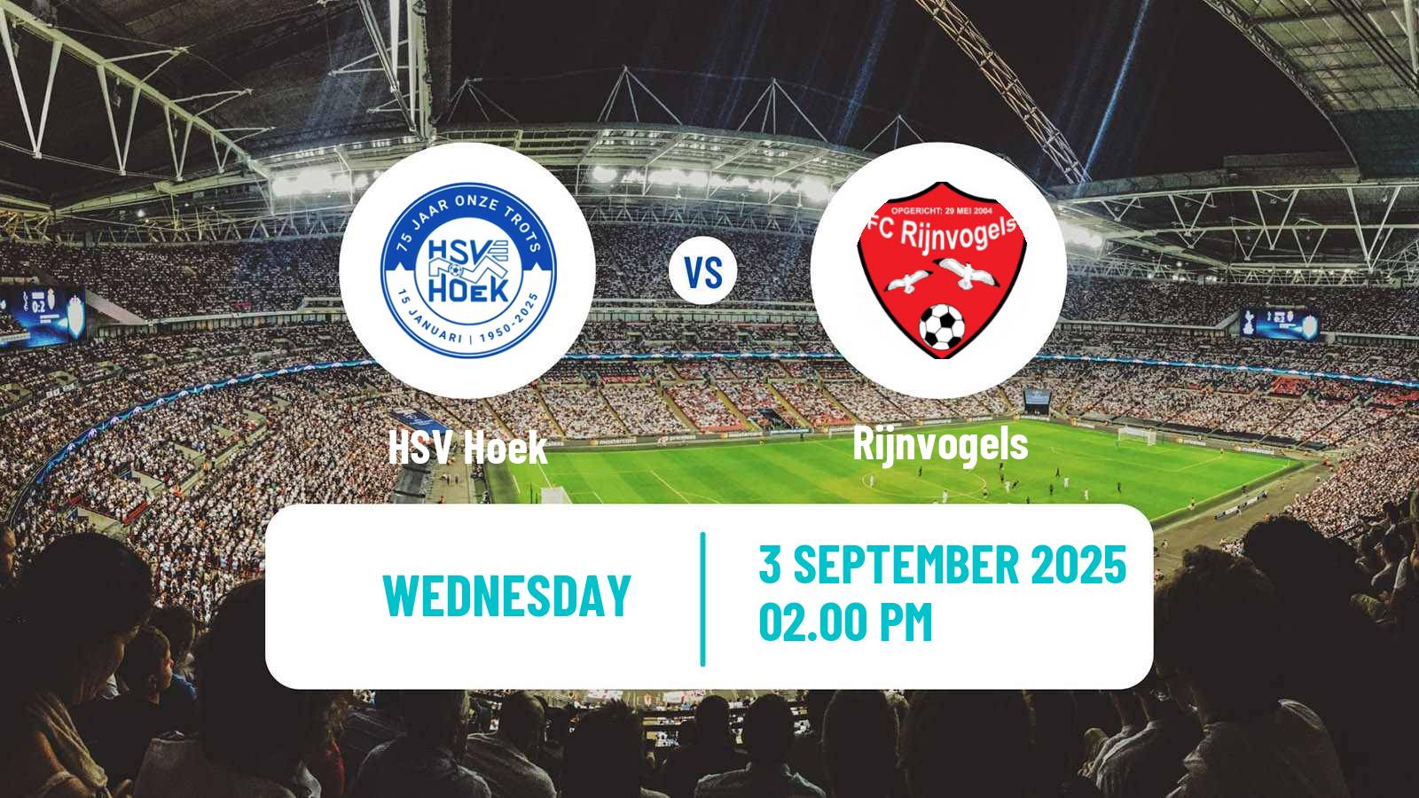 Soccer Dutch KNVB Beker HSV Hoek - Rijnvogels