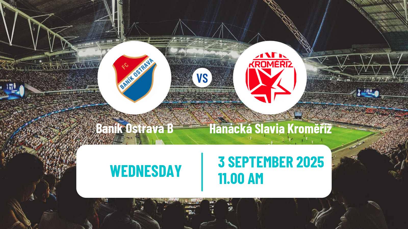 Soccer Czech Division 2 Baník Ostrava B - Hanácká Slavia Kroměříž