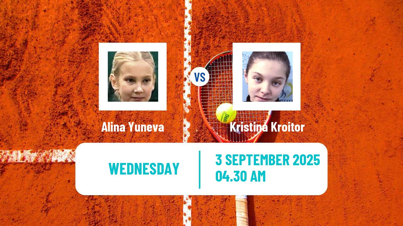 Tennis ITF W15 Telavi 2 Women Alina Yuneva - Kristina Kroitor
