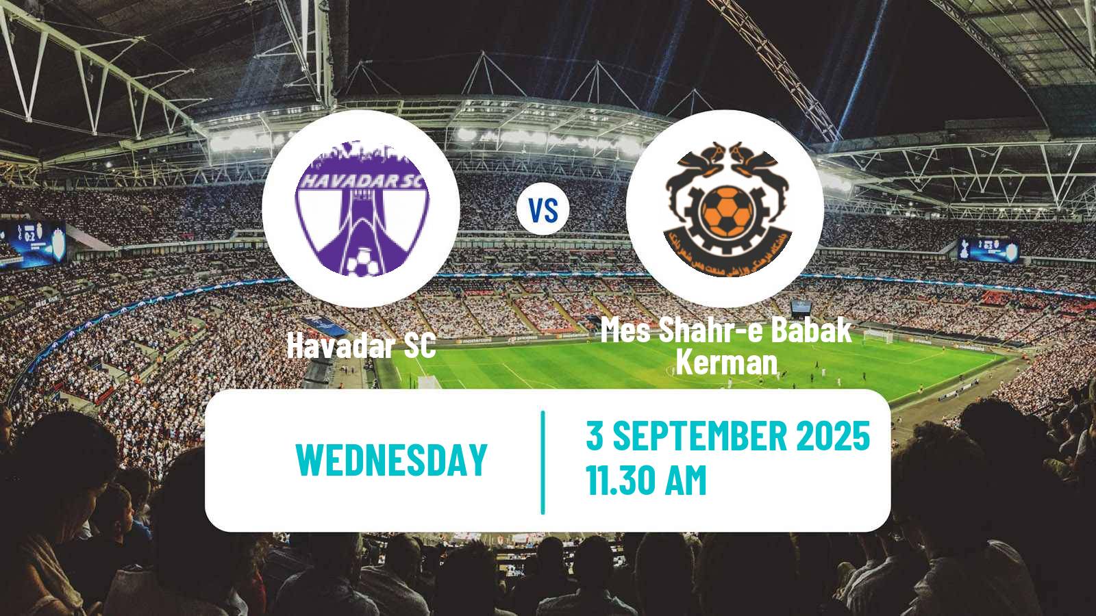 Soccer Iran Division 1 Havadar - Mes Shahr-e Babak Kerman