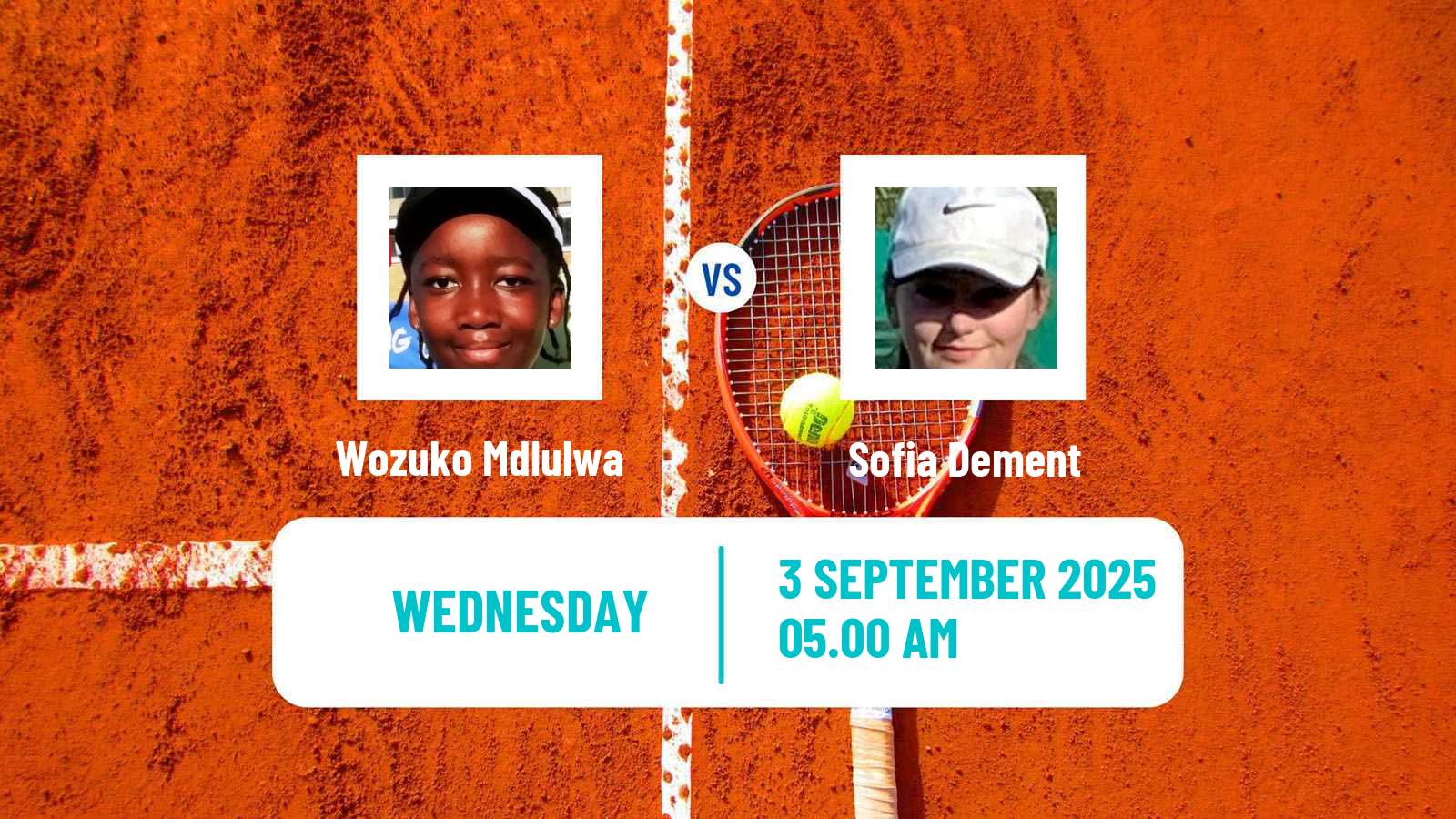Tennis ITF W15 Kayseri 7 Women Wozuko Mdlulwa - Sofia Dement