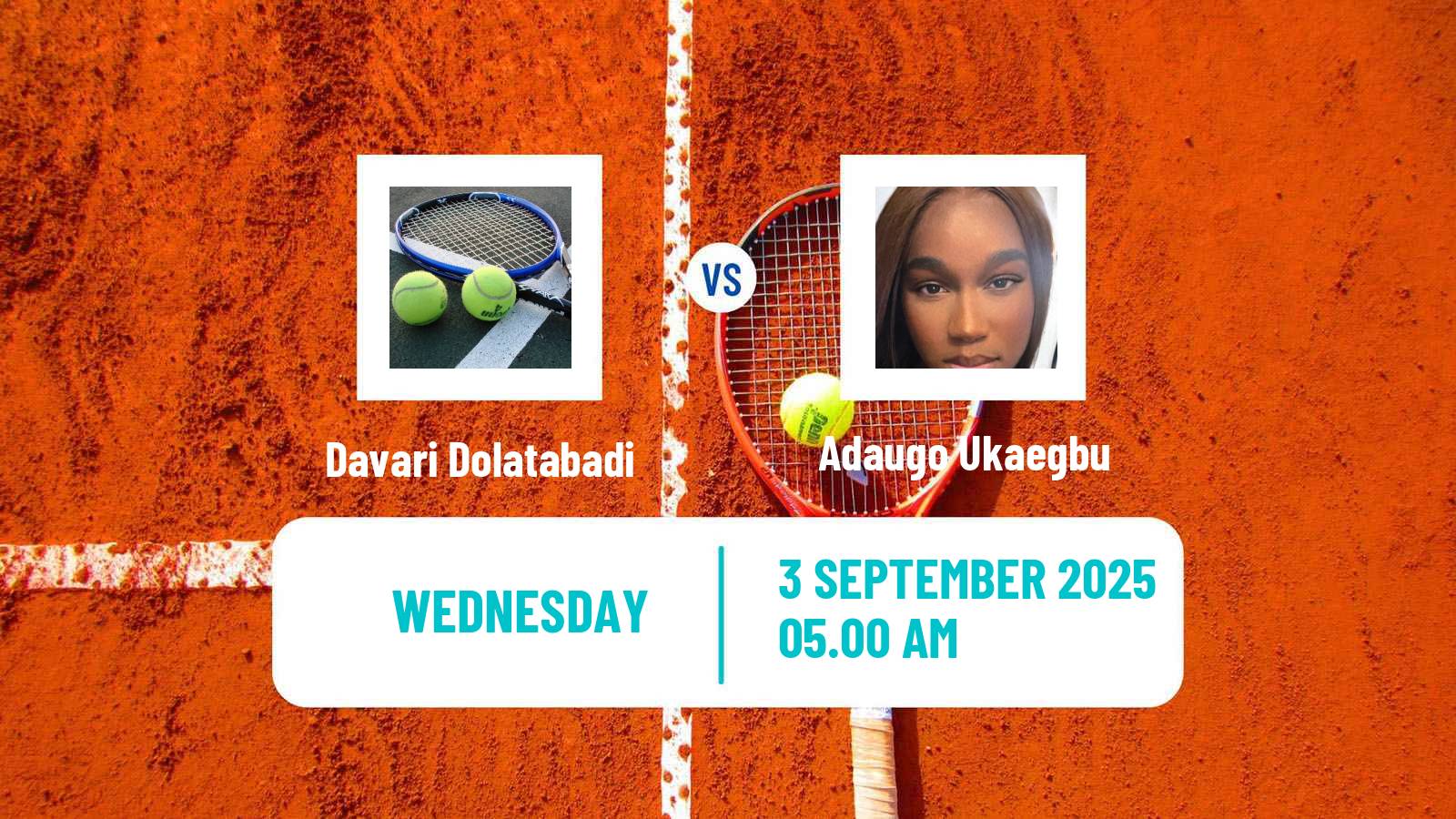 Tennis ITF W15 Kayseri 7 Women Davari Dolatabadi - Adaugo Ukaegbu