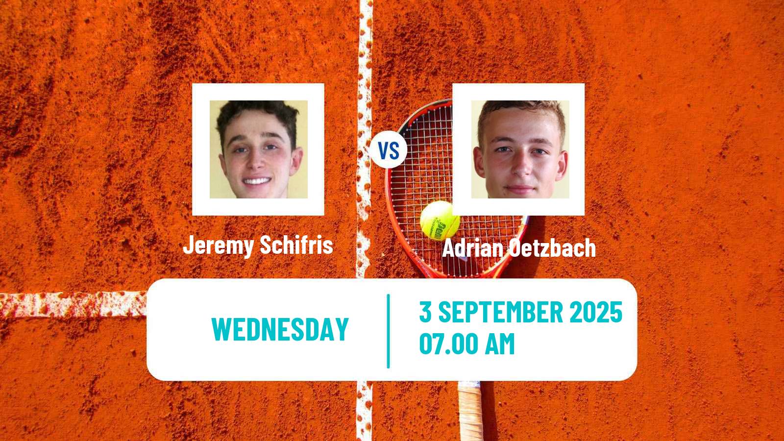 Tennis ITF M15 Haren Men Jeremy Schifris - Adrian Oetzbach