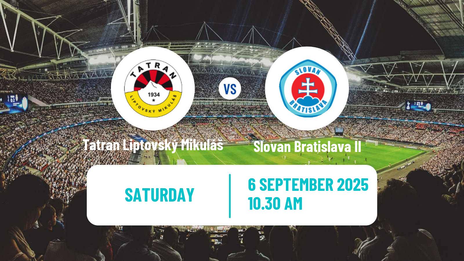 Soccer Slovak 2 Liga Tatran Liptovský Mikuláš - Slovan Bratislava II