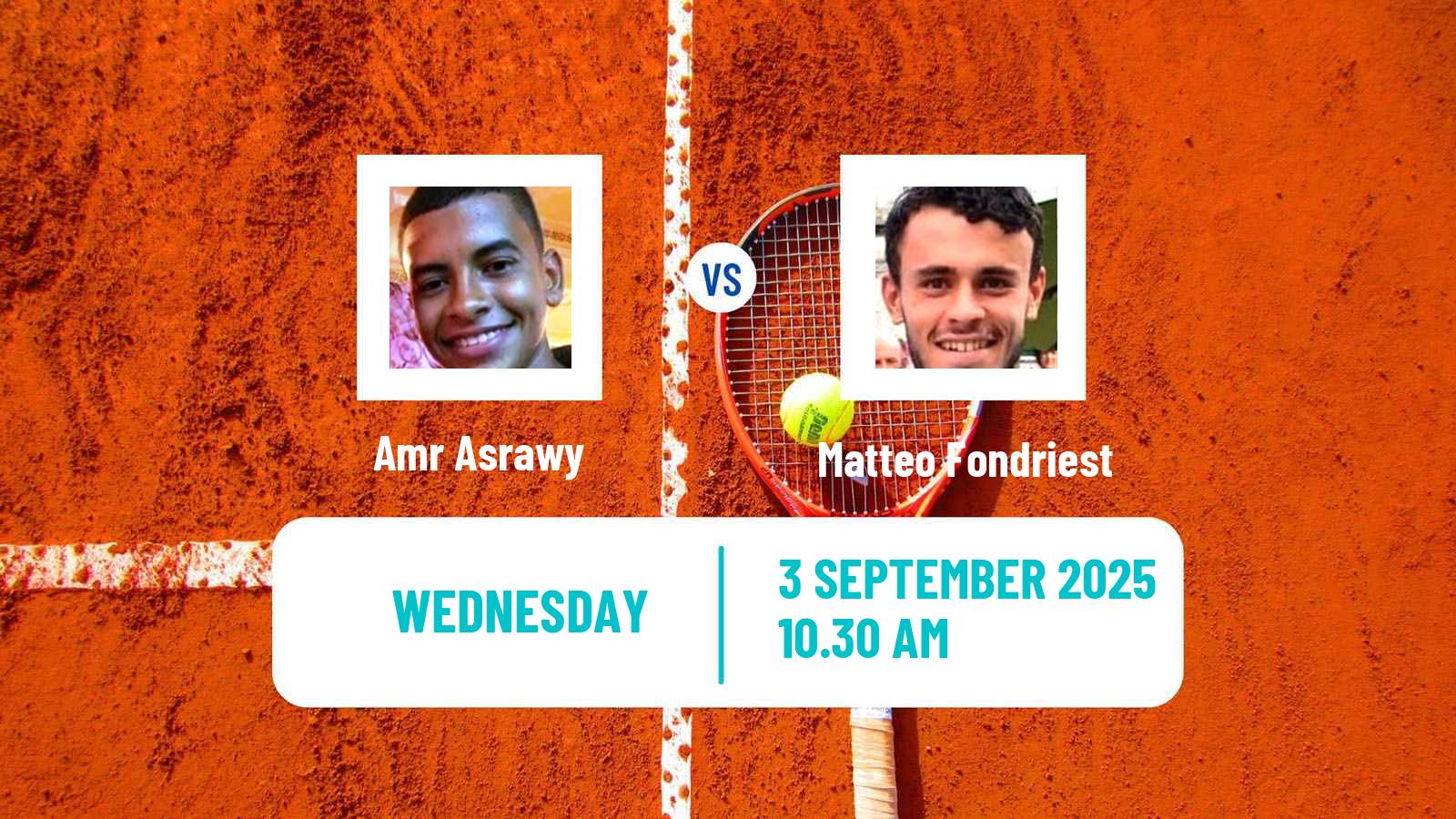 Tennis ITF M15 Hurghada Men 2025 Amr Asrawy - Matteo Fondriest