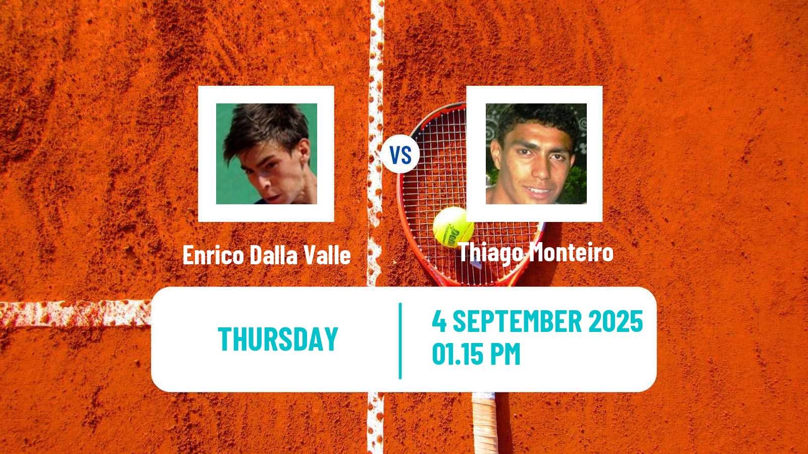 Tennis Genova Challenger Men Enrico Dalla Valle - Thiago Monteiro