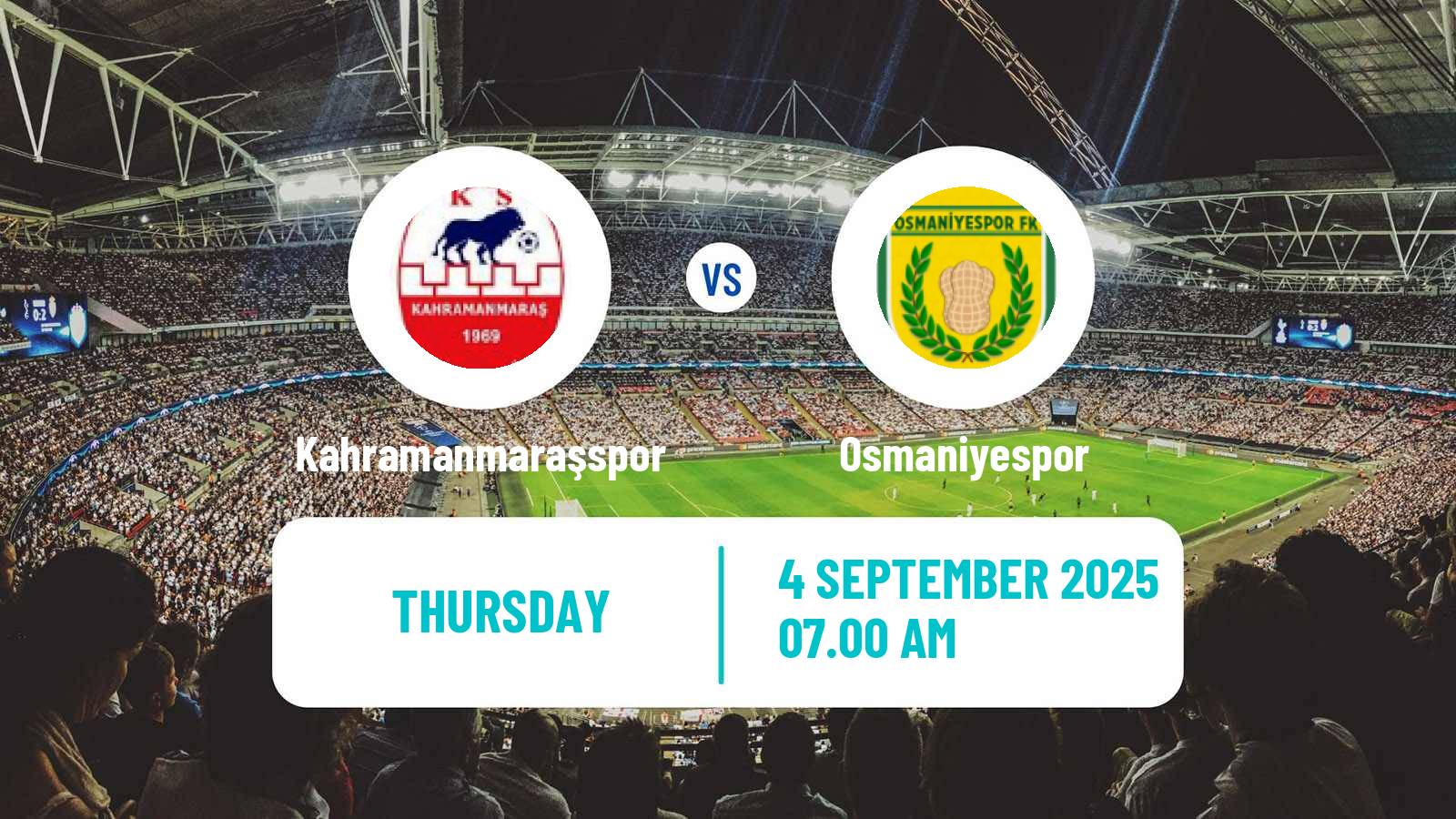 Soccer Turkish Cup Kahramanmaraşspor - Osmaniyespor
