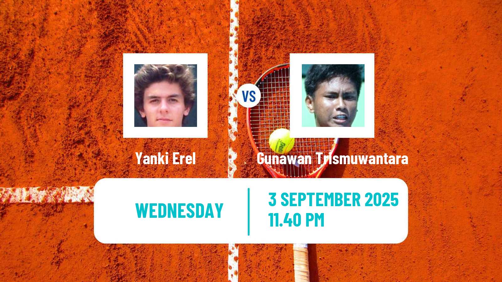 Tennis ITF M25 Bali 3 Men Yanki Erel - Gunawan Trismuwantara