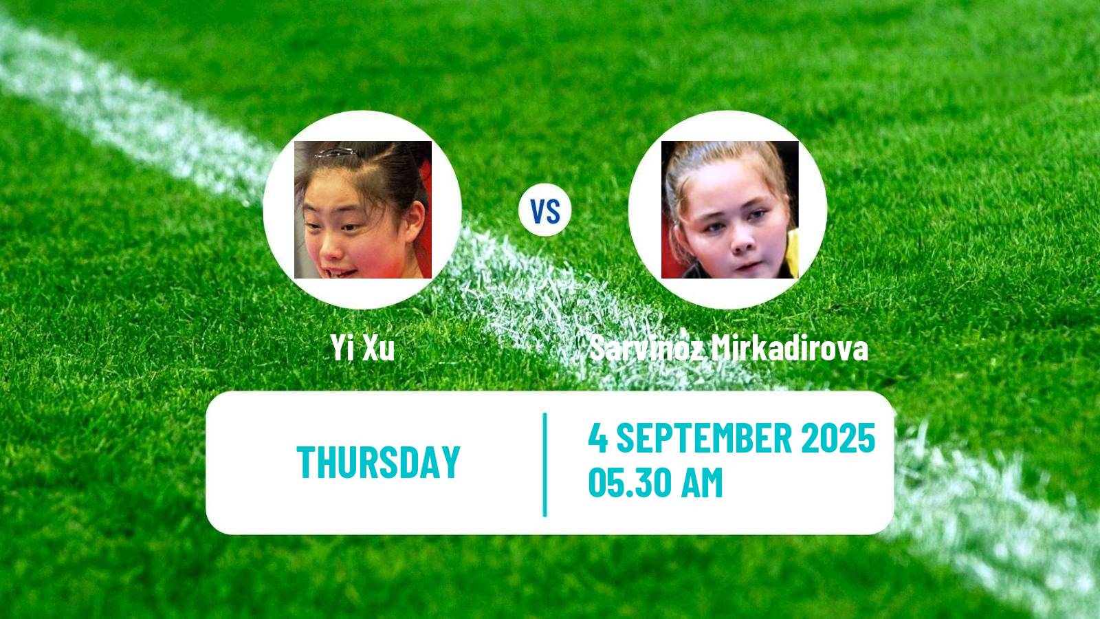 Table tennis Wtt Contender Almaty Women Yi Xu - Sarvinoz Mirkadirova