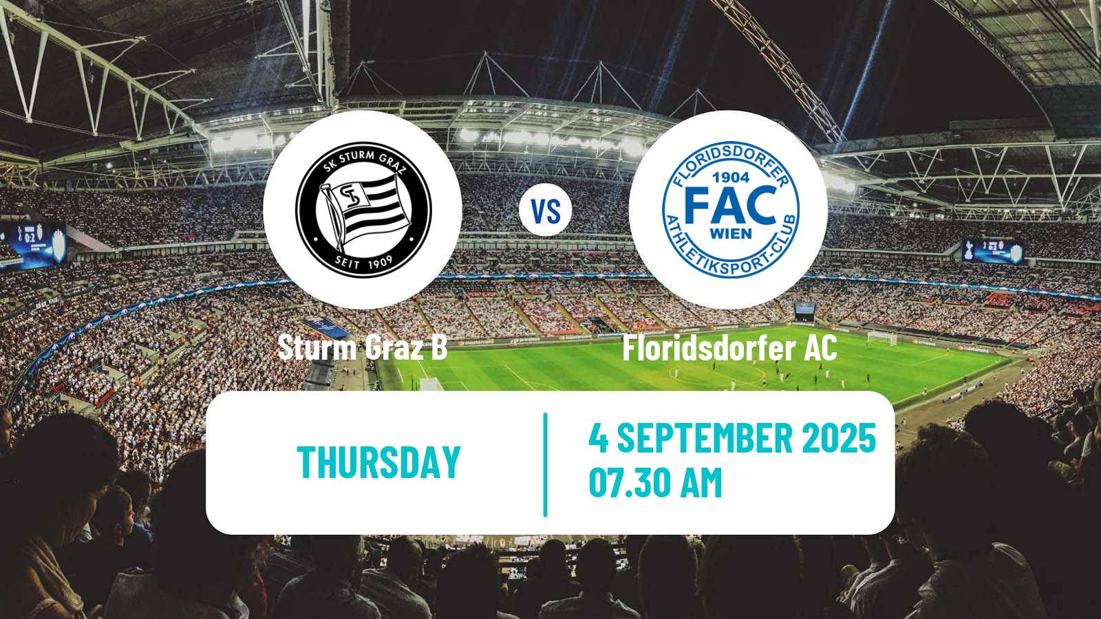 Soccer Club Friendly Sturm Graz B - Floridsdorfer AC