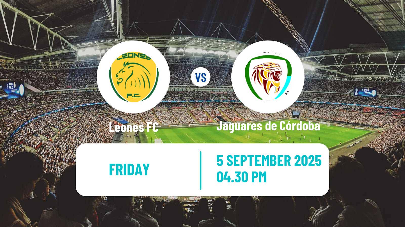 Soccer Colombian Primera B Leones - Jaguares de Córdoba