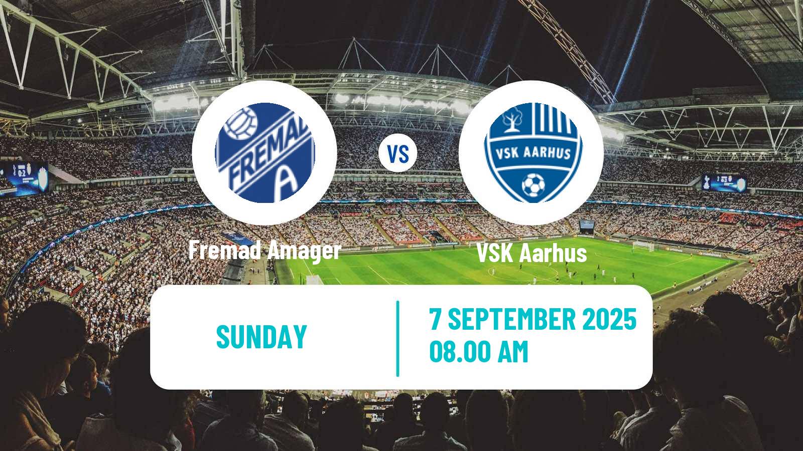 Soccer Danish 2 Division Fremad Amager - VSK Aarhus
