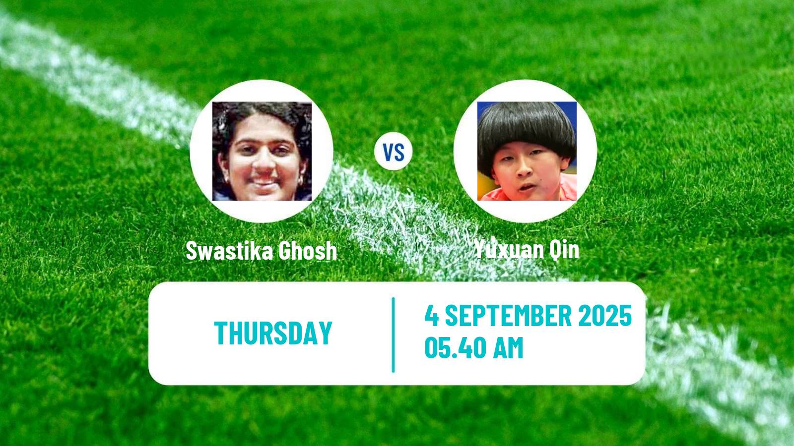 Table tennis Wtt Contender Almaty Women Swastika Ghosh - Yuxuan Qin
