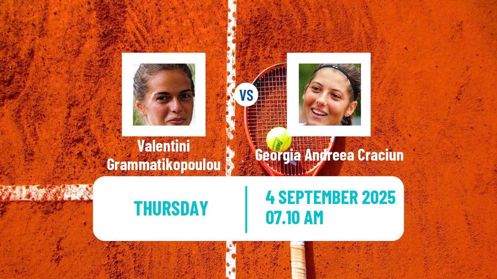 Tennis ITF W50 Slobozia Women Valentini Grammatikopoulou - Georgia Andreea Craciun