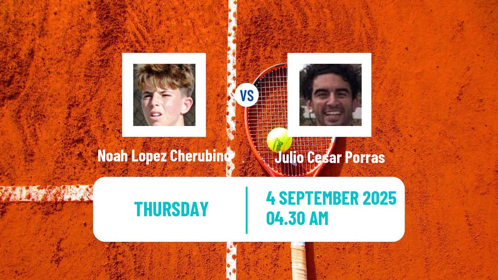 Tennis ITF M15 Madrid Men Noah Lopez Cherubino - Julio Cesar Porras
