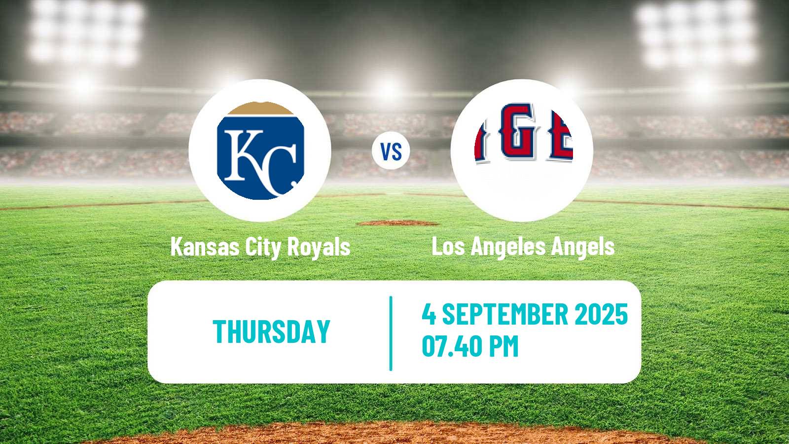 Baseball MLB Kansas City Royals - Los Angeles Angels