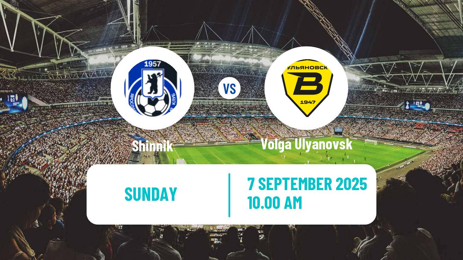 Soccer Russian FNL Shinnik - Volga Ulyanovsk