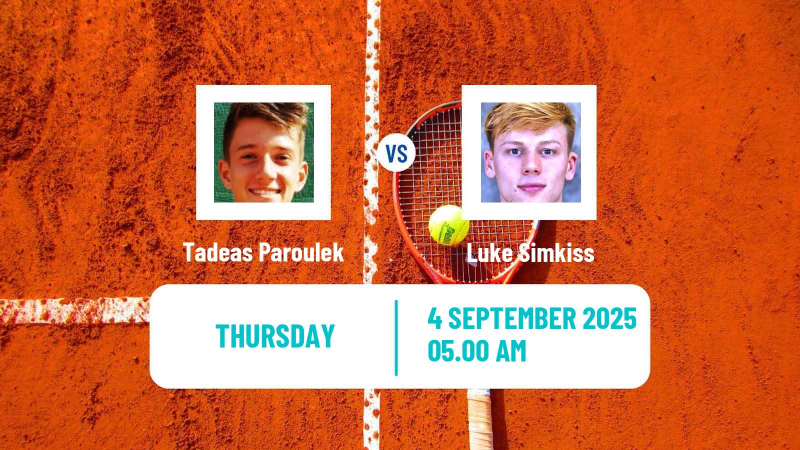 Tennis ITF M15 Szczawno Men Tadeas Paroulek - Luke Simkiss
