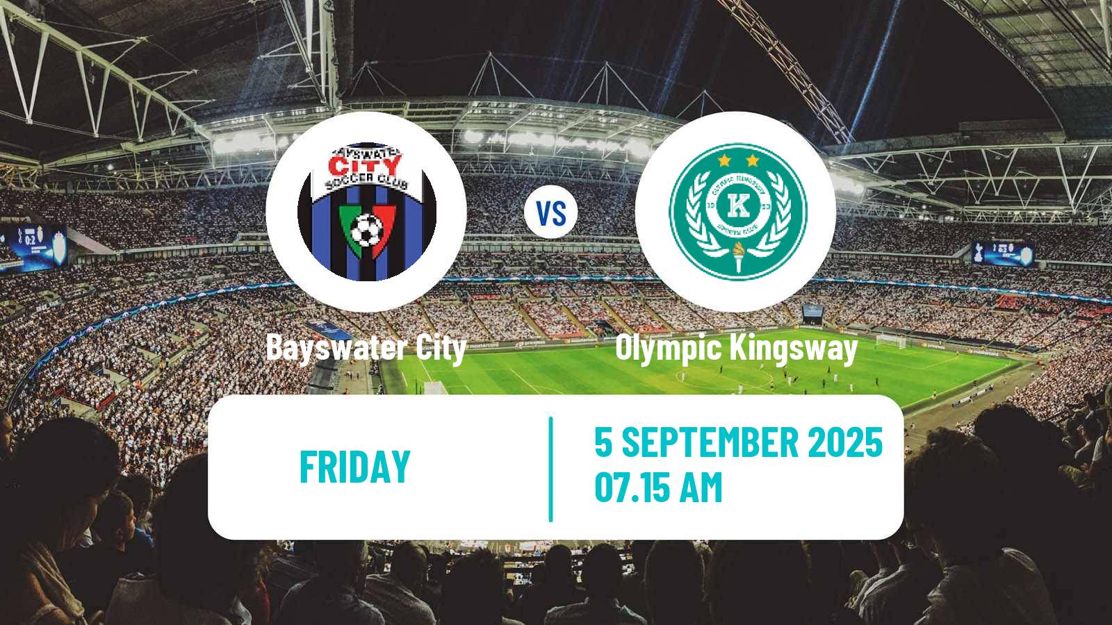 Soccer Australian NPL Western Australia Bayswater City - Olympic Kingsway
