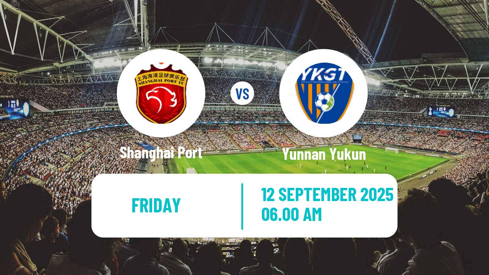 Soccer Chinese Super League Shanghai Port - Yunnan Yukun