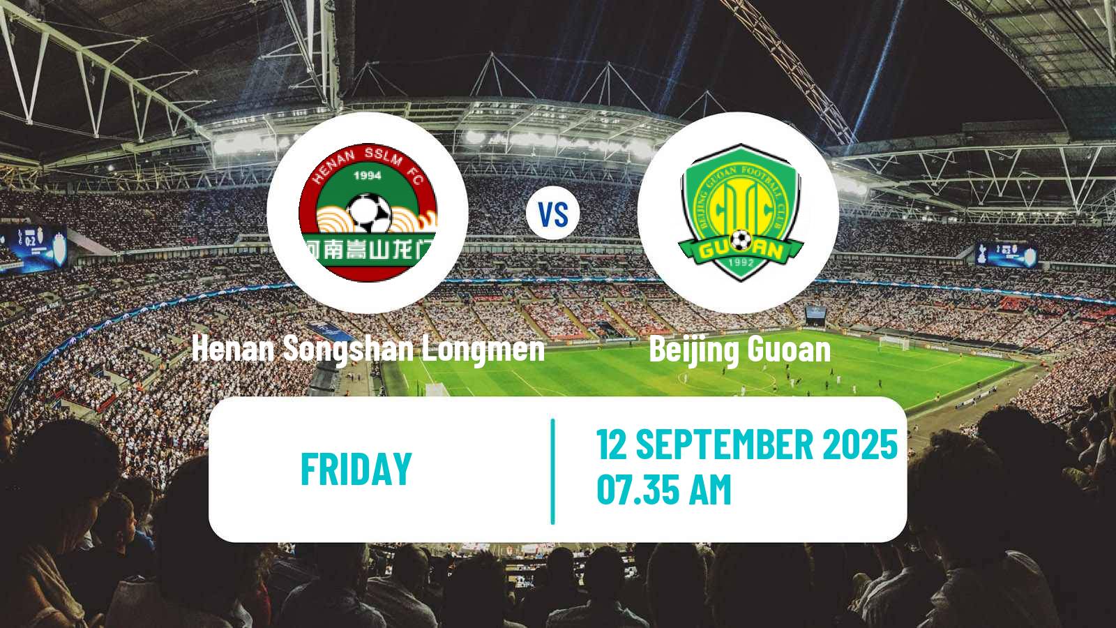 Soccer Chinese Super League Henan Songshan Longmen - Beijing Guoan