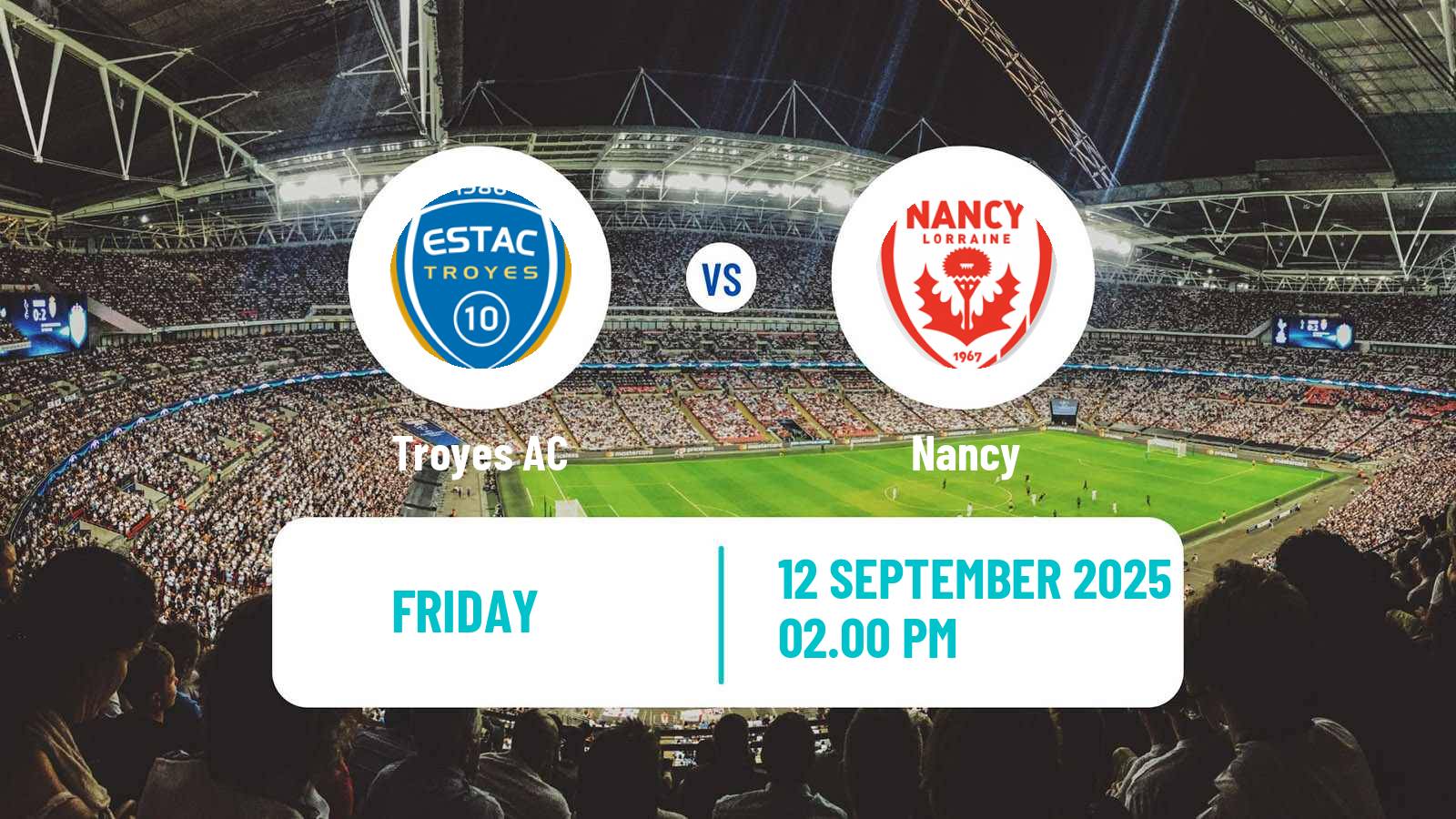 Soccer French Ligue 2 Troyes - Nancy