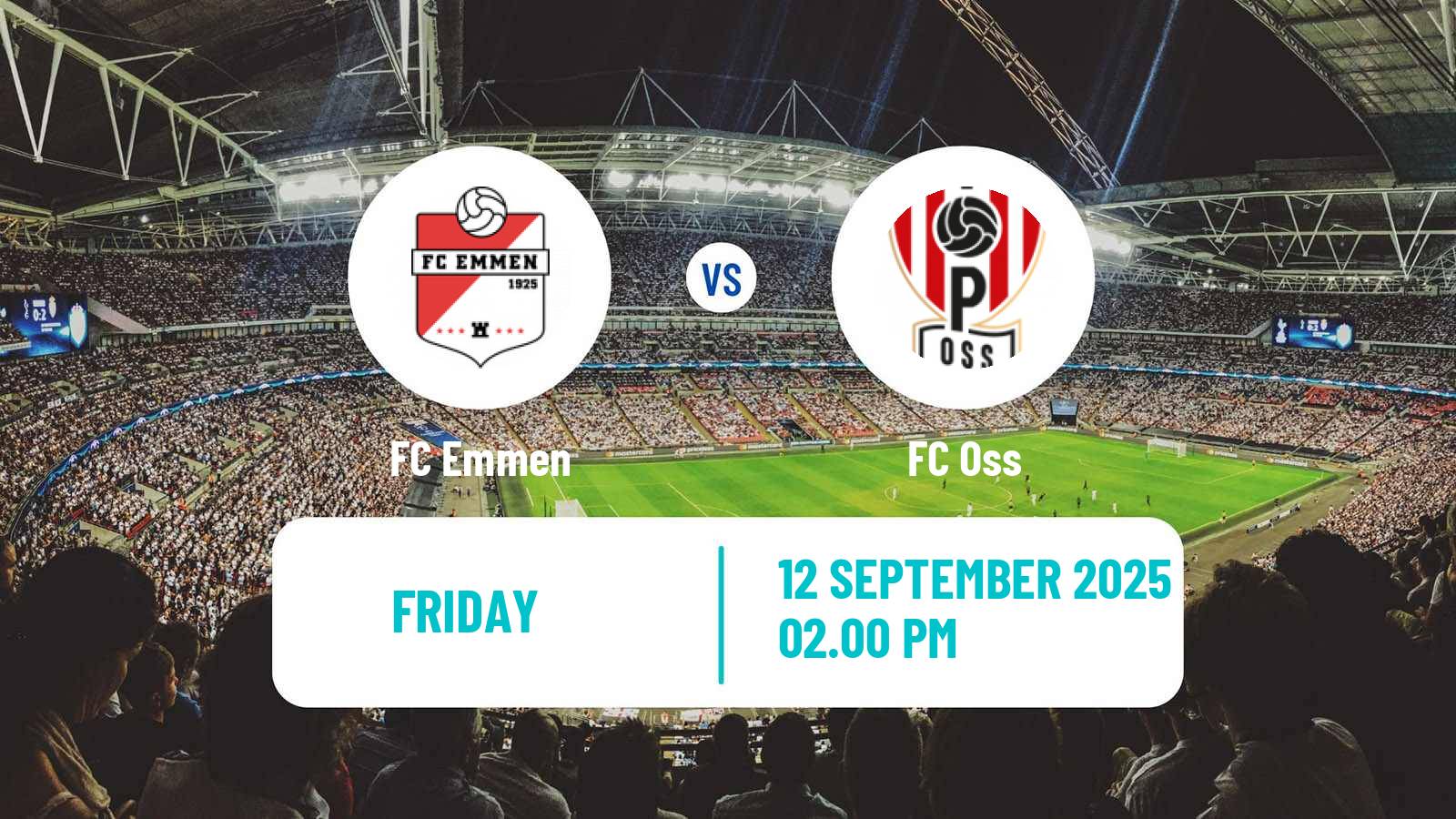 Soccer Dutch Eerste Divisie Emmen - FC Oss
