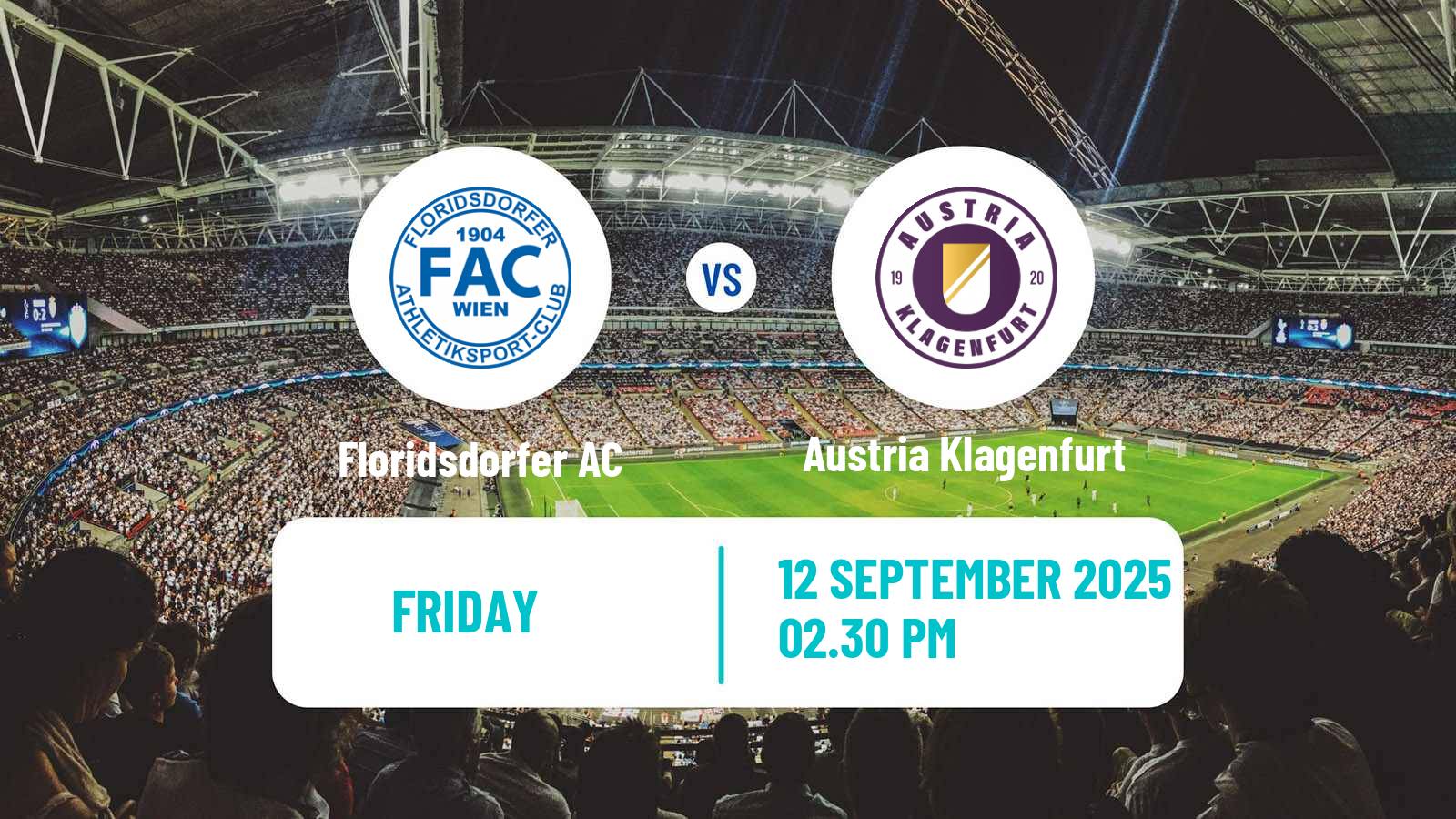 Soccer Austrian 2 Liga Floridsdorfer AC - Austria Klagenfurt