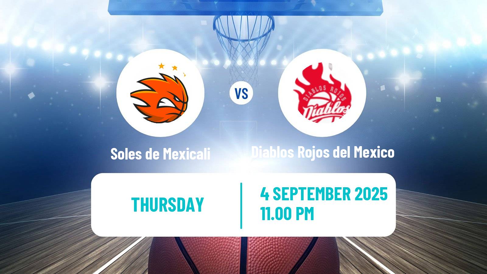 Basketball Mexican LNBP Soles de Mexicali - Diablos Rojos del Mexico